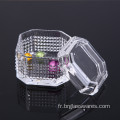 Boîte à bijoux en verre de cristal de conception unique de vente chaude